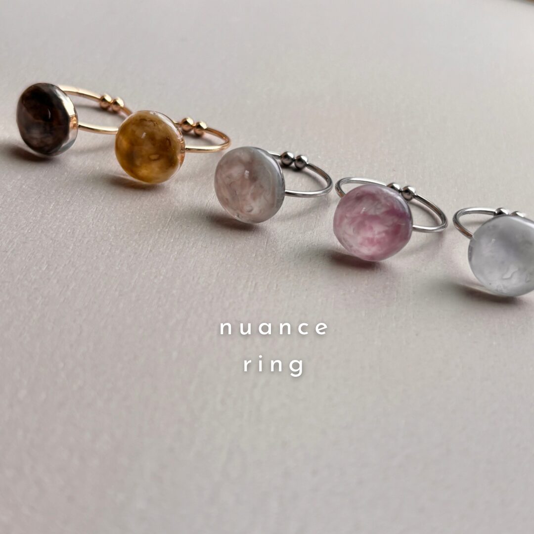 個性を纏うnuance ring 個性派 シンプル　指輪　フリーサイズ　サージカルステンレス　